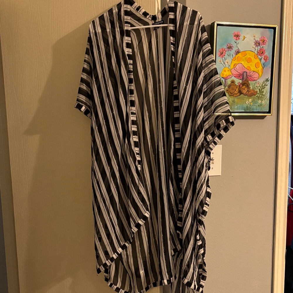 Steve Madden Black and White Striped Cover